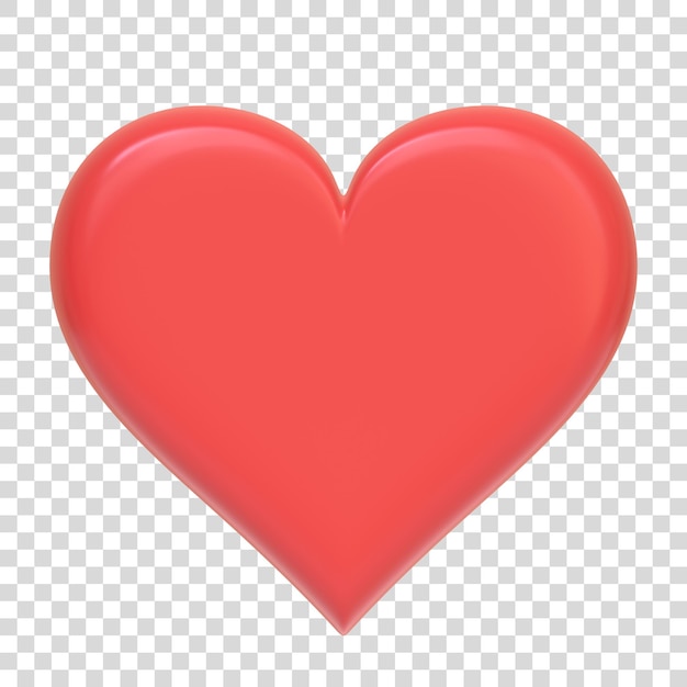 Ases jugando cartas símbolo corazones con colores rojos aislados en fondo blanco icono 3D y símbolo