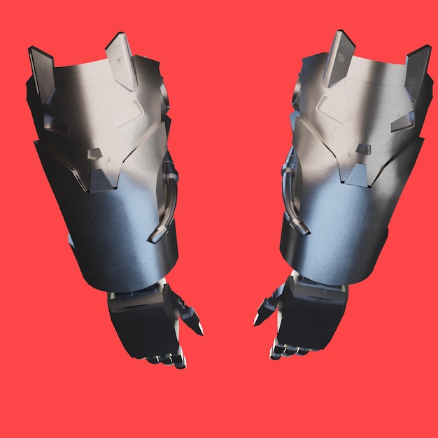 Aset render 3D objek logam