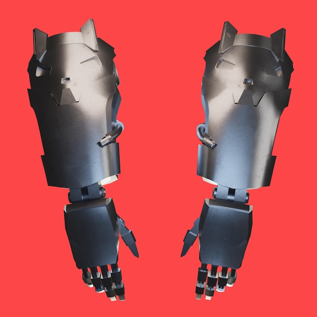 Aset render 3D objek logam