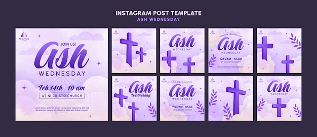 Ash Wednesday-Vorlage-Design