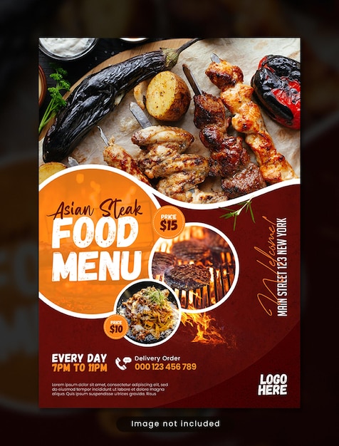 Asian Food Menu Restaurant-Flyer