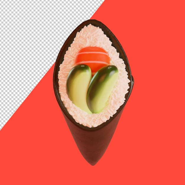 Asiatisches essen 3d-icon-set