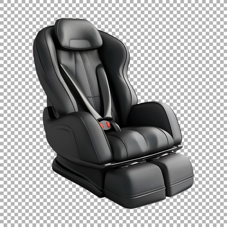 PSD asiento de automóvil de lujo en un fondo transparente generado por ai