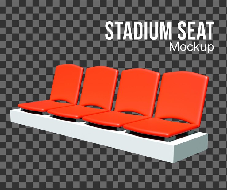 PSD asiento de estadio 3d o asiento de cine