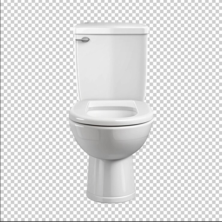 PSD el asiento del inodoro blanco aislado en png sobre un fondo transparente