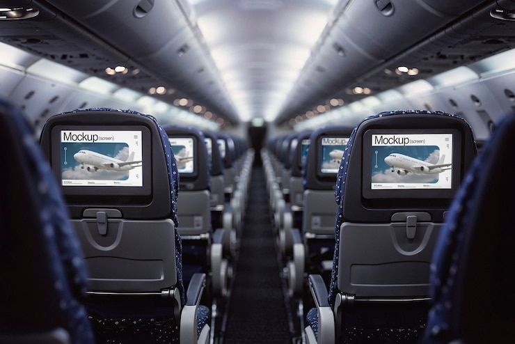 PSD asientos de avión vacíos