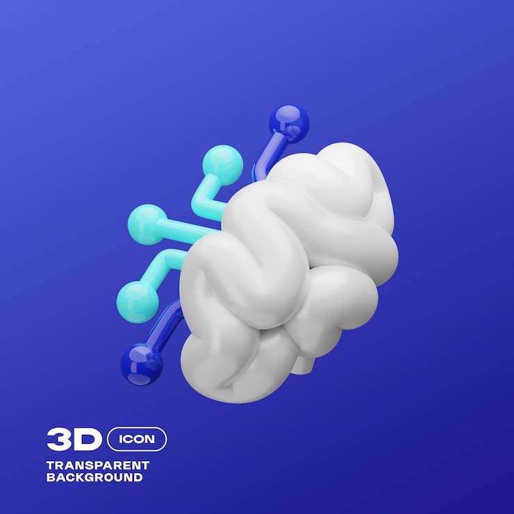 PSD asistente de inteligencia artificial de la ia icon png en 3d