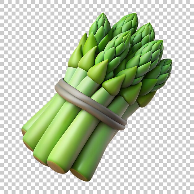 PSD asparagus vegetable png icon 3d com fundo transparente ui do site