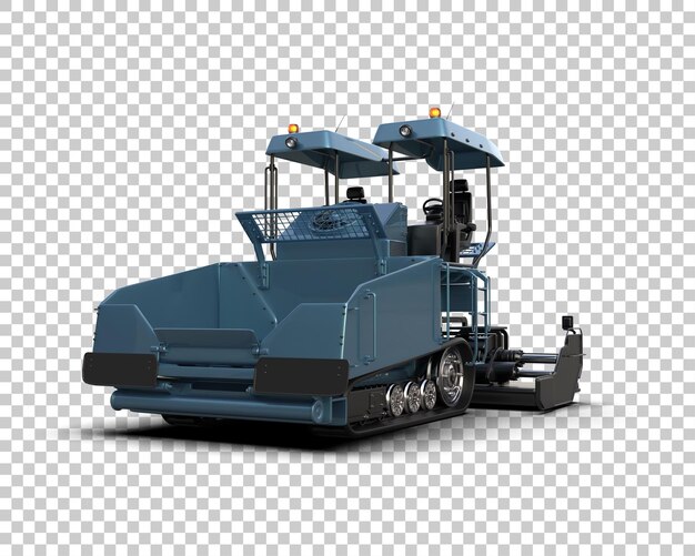 PSD asphalt paver isolé sur le fond illustration de rendu 3d