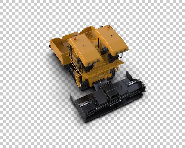 PSD asphalt paver isolé sur le fond illustration de rendu 3d