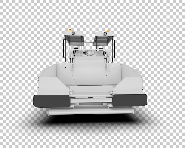 Asphalt Paver isoliert auf dem Hintergrund 3D-Rendering-Illustration