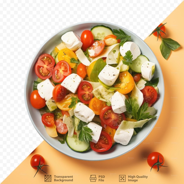 Une Assiette De Légumes Avec Du Fromage Et Des Tomates Dessus