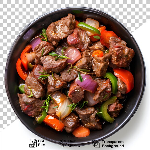PSD une assiette de nourriture contenant des légumes et de la viande de bœuf