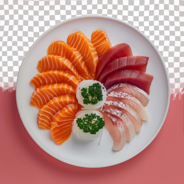 PSD une assiette de nourriture avec du saumon et du brocoli