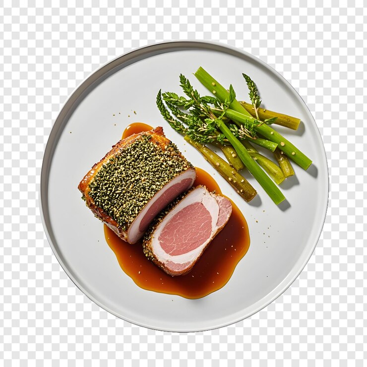PSD une assiette de nourriture avec de la viande et des légumes