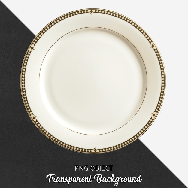 Assiette ronde en céramique blanche ou en porcelaine blanche transparente