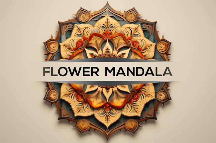 PSD assinar design de mandala mandala design de identidade mandala colorida