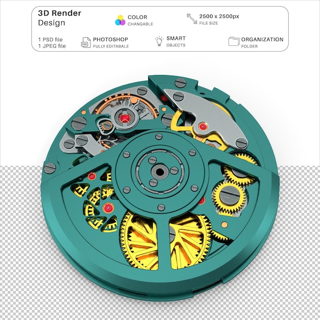 PSD assista a modelagem 3d de símbolos psd