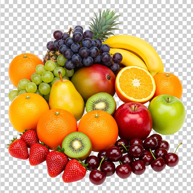 Un assortiment délicieux et coloré de fruits frais