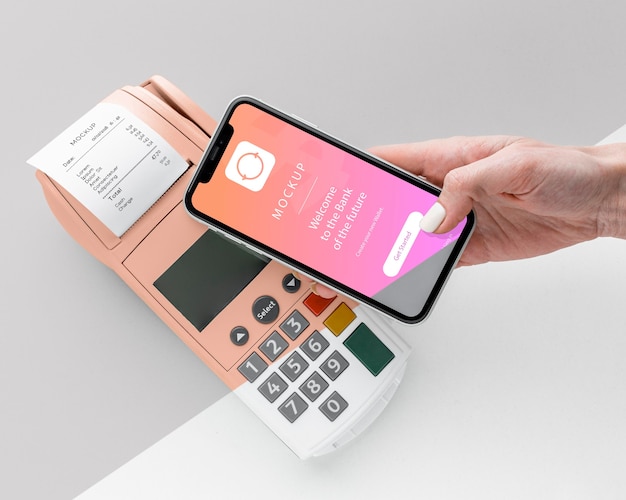 Assortiment Avec Maquette D'application De Paiement Pour Smartphone