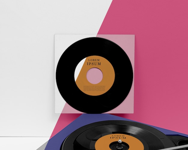 PSD assortiment de maquette de disques vinyle