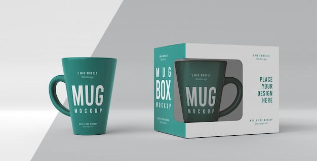 Assortiment de maquettes de boîtes à tasses