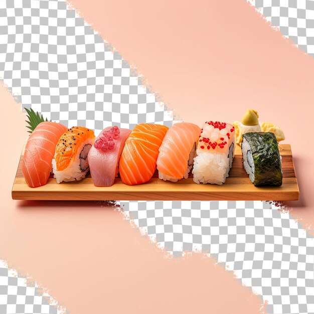 PSD assortiment de sushis du japon avec divers ingrédients