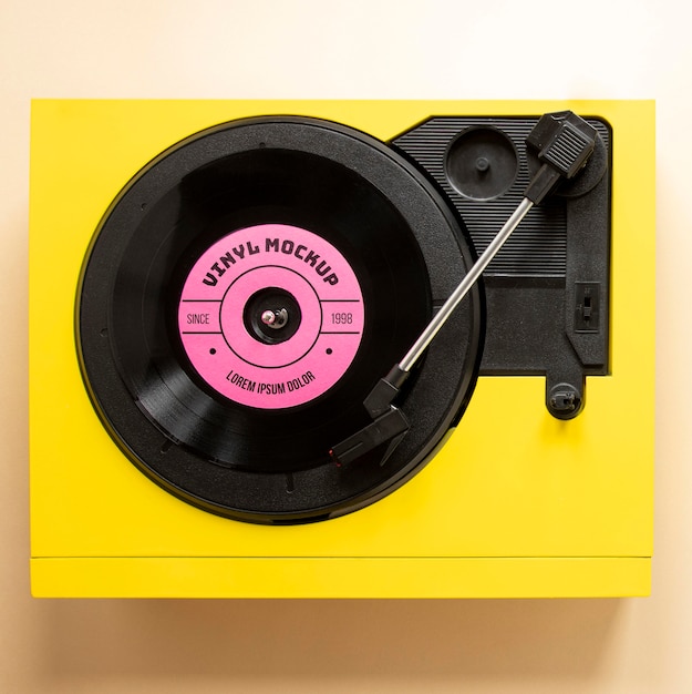 Assortimento con mock-up di dischi in vinile