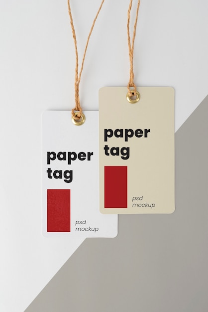 Assortimento di etichette di carta mock-up