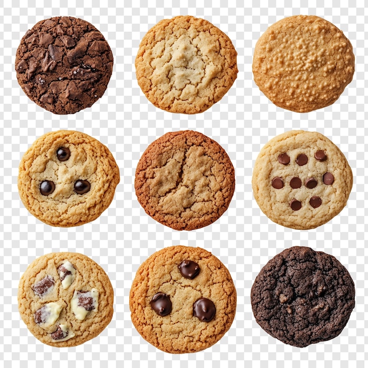PSD assortment of delicious cookies