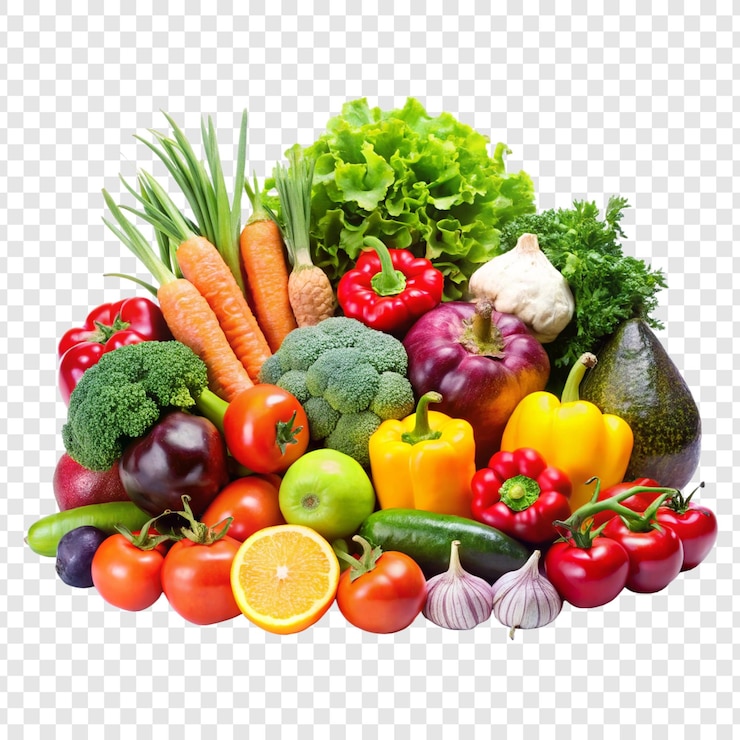 Assortment of fresh and colorful vegetables for a healthy diet
