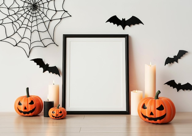 Assustador Halloween Black Frame Mockup 8x10