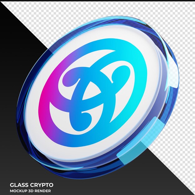 PSD astar astr0004 verre crypto coin illustration 3d