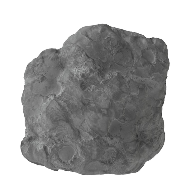 Asteroid isolierter transparenter hintergrund 3d-rendering