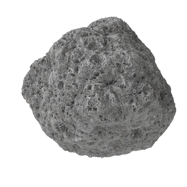 Asteroid isolierter transparenter hintergrund 3d-rendering