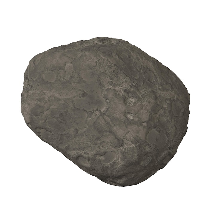 PSD asteroide aislado fondo transparente 3d render
