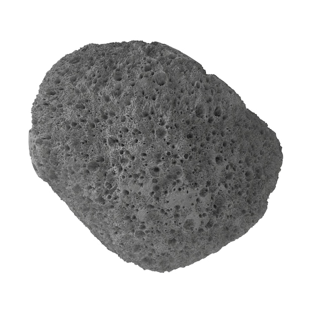 PSD asteroide aislado fondo transparente 3d render