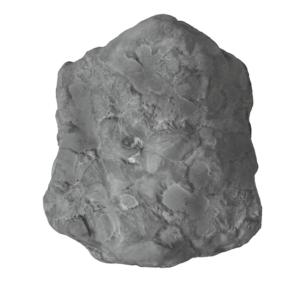 Asteroide Aislado fondo transparente 3D render
