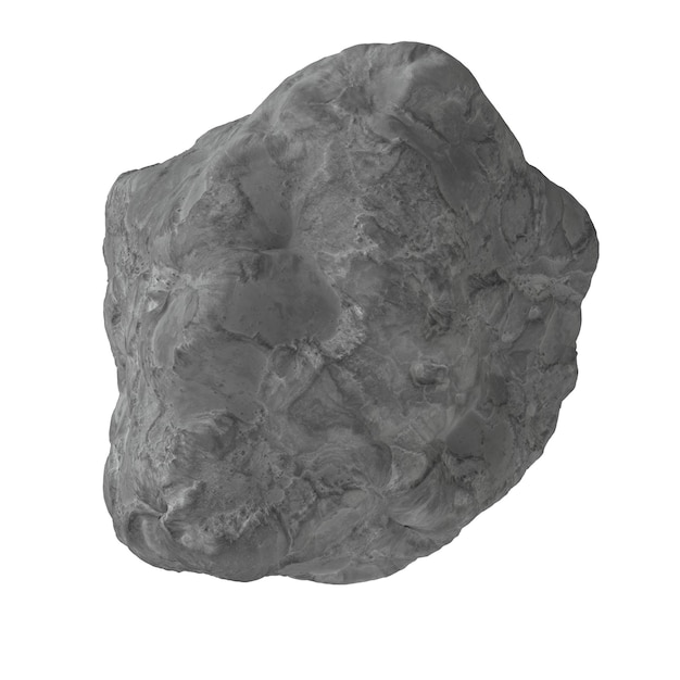 Asteroide aislado fondo transparente 3d render