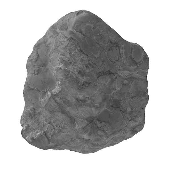 PSD asteroide aislado fondo transparente 3d render