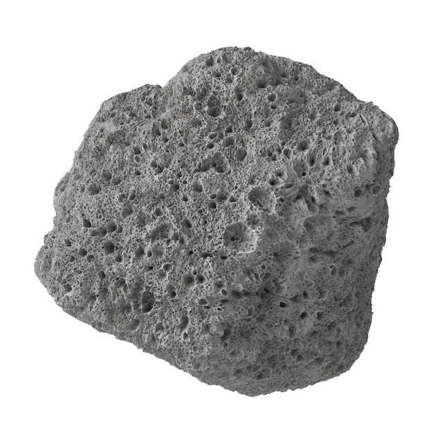 Asteroide Aislado fondo transparente 3D render