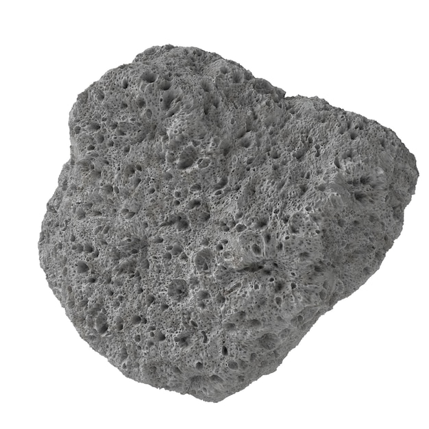 Asteroide Aislado fondo transparente 3D render