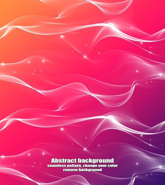 Astrazione senza soluzione di continuità senza fine di linee fluide e rette con sfondo colorato texture isolata