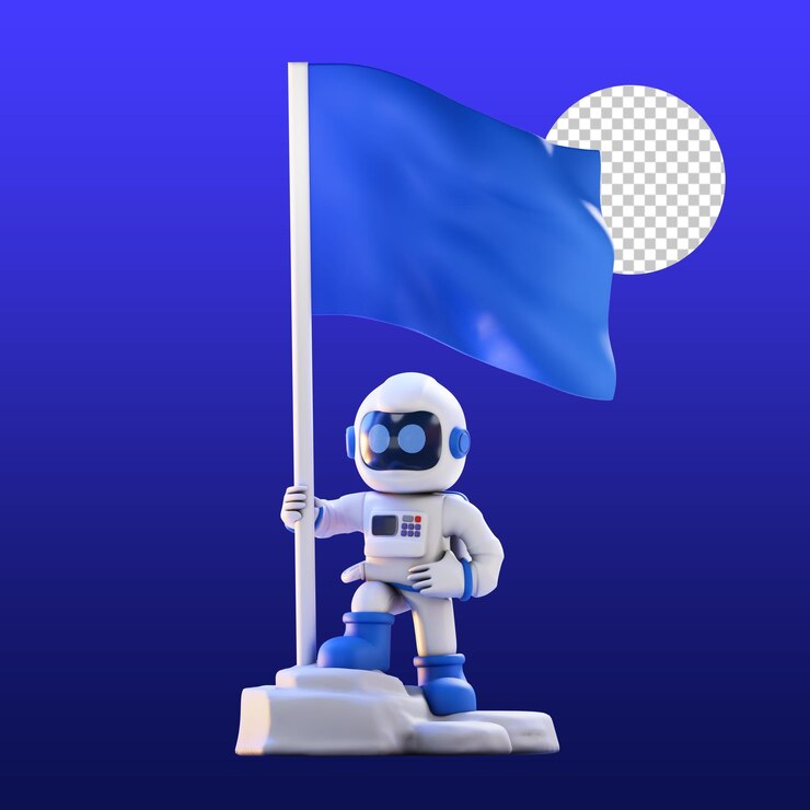 Astro bandiera illustrazione 3D