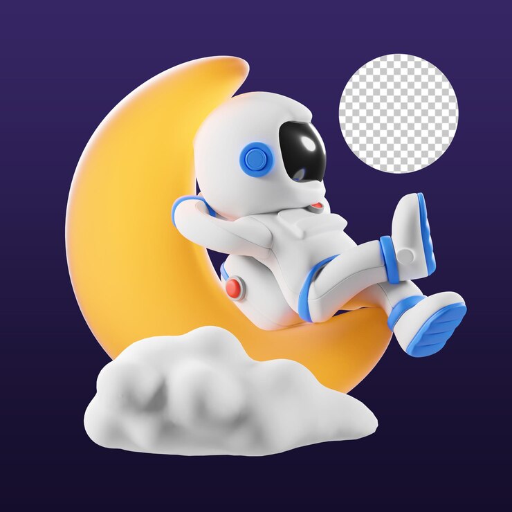 astro freddo sull'illustrazione 3d della luna