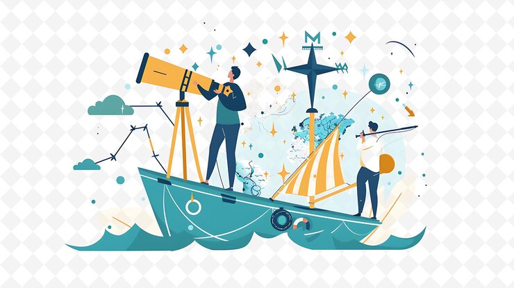 PSD astrological characters navigating by the stars design is na flat illustration festival theme art