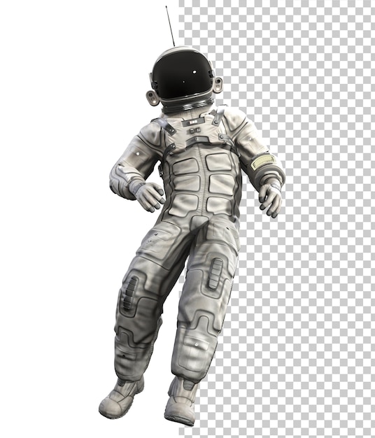 Astronaut auf durchsichtigem hintergrund 3d-render