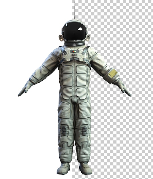 Astronaut auf durchsichtigem Hintergrund 3D-Render