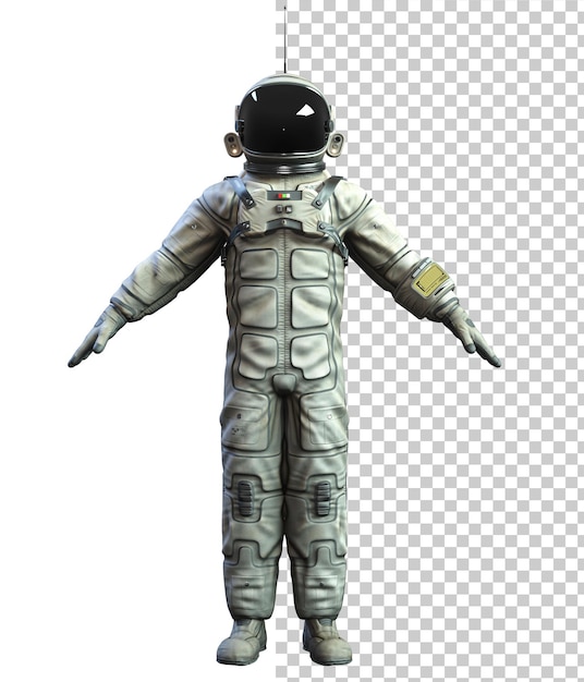 Astronaut auf durchsichtigem hintergrund 3d-render