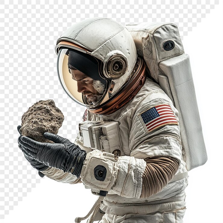 PSD un astronauta con una bandera estadounidense en la espalda